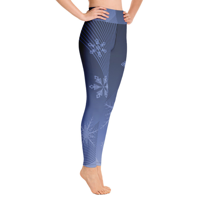 Blue Bird Ski Day Yoga Leggings