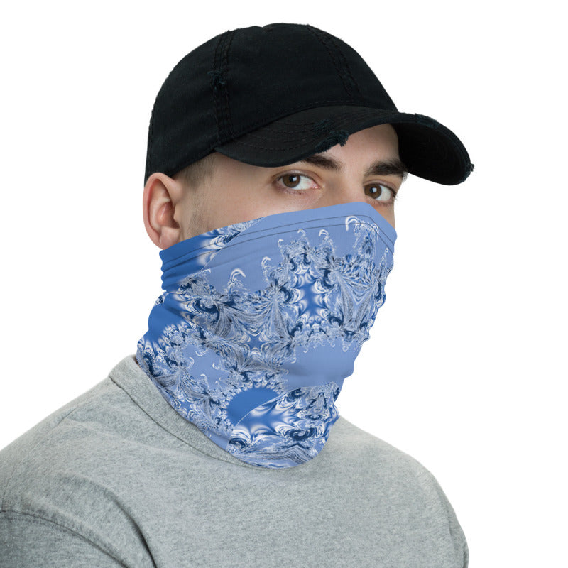 Blue Fractal Neck Gaiter