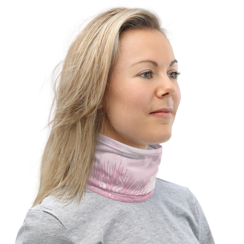 Summer Sun Over Baldy Pink Neck Gaiter